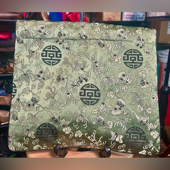 NWOT 2PC Asian Brocade Embroidered Tapestry Tote w/ Insert Slip Bag​ - Picture 9 of 12
